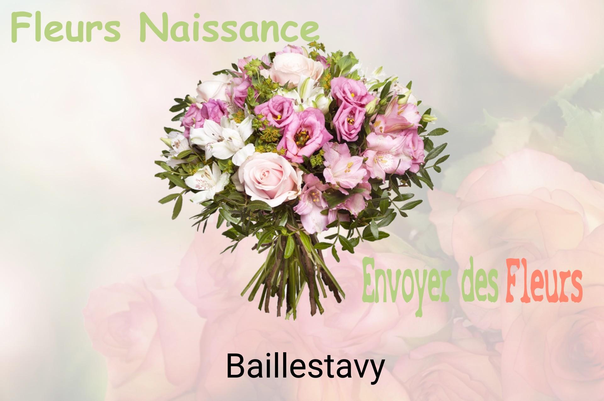 Bouquet de fleurs de naissance livré à Baillestavy